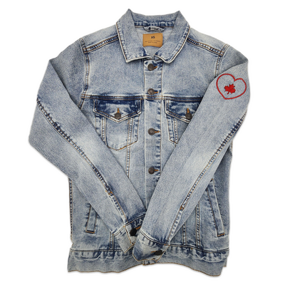 Unisex Jacket Denim W/ Heart Canada Logo
