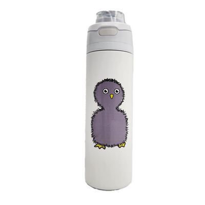Water Bottle W/ Fuzzy Ook White