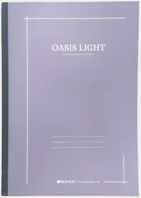 Notebook Oasis Light 30 Pages Large 7" X 10" Grid Lines & Do