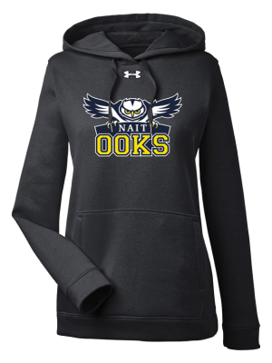 Ladies Hoodie Under Armour Hustle Poly/Cotton W/Ooks Logo