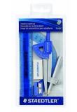 Math Set 6 Pc Protractor, Compass, Pencil Assorted Colors