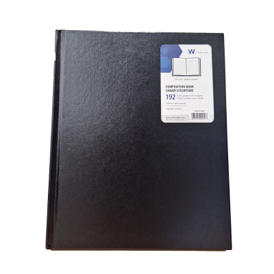 Notebook Composition Book, Black Lined