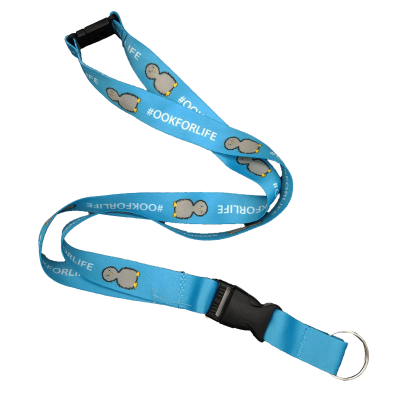 Lanyard Ook For Life Sublimated W/Side Squeeze And Break-A-W