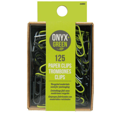 Paper Clips 125 Pk Vinyl Covered 28mm Assorted Recycled Kraf