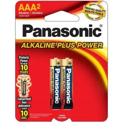 Battery Panasonic Aaa Alkaline 2 Pack 1.5 V